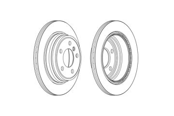 FREN DISKI ARKA HAVALI BMW F30 F32 F34 F36  3.20/3.28 TAKIM