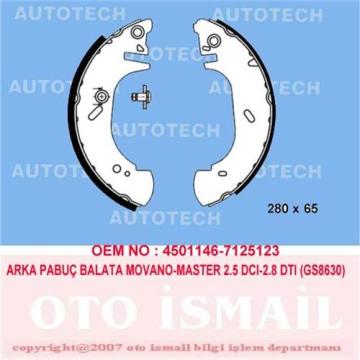 ARKA PABUÇ BALATA MOVANO 1.9TDİ 2.2TDİ 2.5D TDİ 2.8TDİ 3.0 (98=> MASTER (98=>TRANSIT (94-00)(280x65)