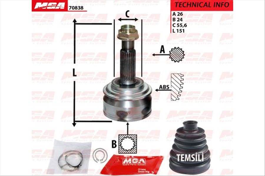 AKS KAFA DIS-(TOYOTA: YARIS 06>11 ''1.4 D4D DIZEL''  )