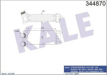 TURBO INTERCOOLER RADYATORU P308 P3008 P5008 PARTNER TEPEE C4 C4 (B7) DS4 C4 PICASSO DS5 BERLINGO III DV6C DV6DTED EURO5 MOTOR