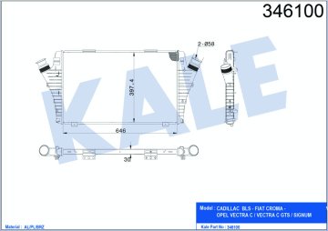 TURBO RADYATÖRÜ (INTERCOOLER) VECTRA C-SIGNUM (AL/PL/BRZ) (650x397x.4x30)