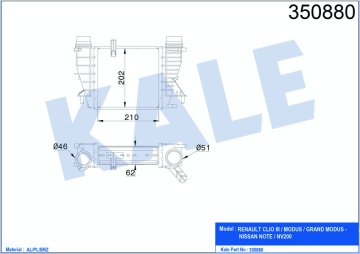 İNTERCOOLER AL/PL/BRZ CLIO III-MODUS-GRAND MODUS-NOTE-NV200
