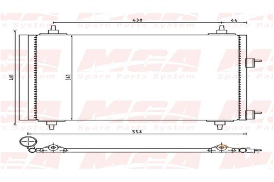 KLIMA RADYATORU-(PEUGEOT: 307   ''1.4-1.6-2.0-1.4 HDI-2.0 HDI'' 01-- )