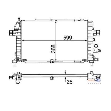 RADYATÖR ASTRA H 1.3-1.7-1.9 CDTİ 04=> ZAFIRA 1.7-1.9 CDTI 05=> (AC+KLİMASIZ-KLİMALI+MEK)(599x368x26)
