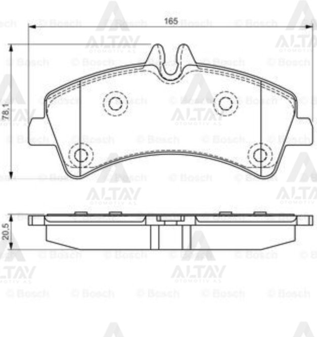 FREN BALATA SPRINTER 06-09 / CRAFTER 06-16 ÇİFT TEKER 5T ARKA