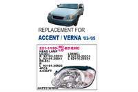 ON FAR SOL-(ELEKTRIKLI BEYAZ)-(HYUNDAI: ACCENT ''ADMIRA'' 03>05 )