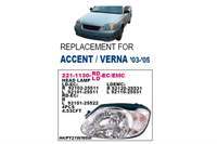 ON FAR SAG-(ELEKTRIKLI BEYAZ)-(HYUNDAI: ACCENT ''ADMIRA'' 03>05 )