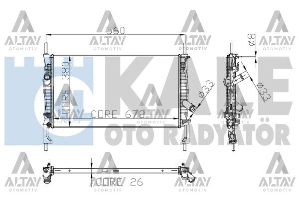 RADYATÖR SU TRANSIT 06-09 V347 / 2.2 TDCI-2.4 TDCI KISA ŞASİ MEKANİK