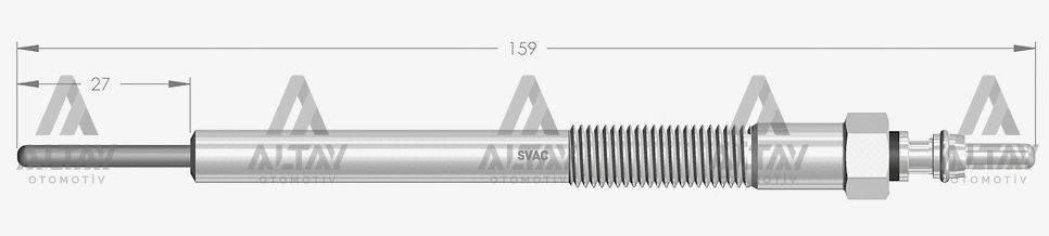 KIZDIRMA BUJİSİ (ISITMA) D-MAX 12=> EURO-5 11V.