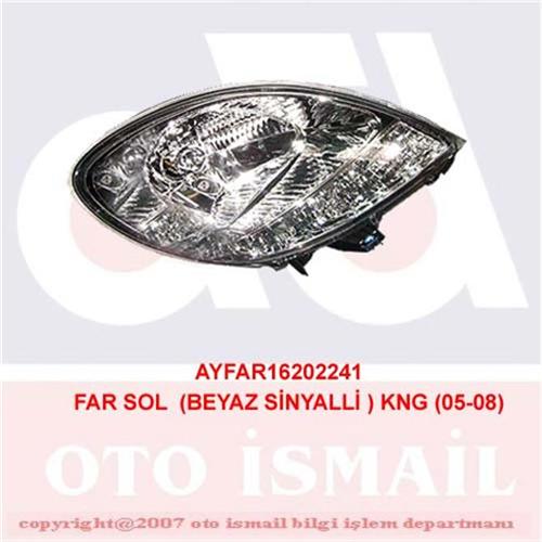 FAR+SİNYAL SOL KNG 03/03-12/07(ELEKTRİKLİ)(H4)(BEYAZ) FAR AYAR KUMANDASIZ