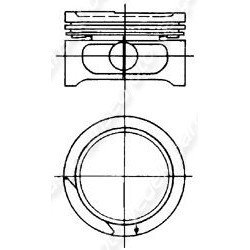 (X) Motor Piston+Segman Std Ascona-Kadett-Combo 1.6D (81-88) (1.6 Da) (80.0)