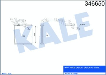 KALORIFER RADYATORU NISSAN QASHQAI XTRAIL 2007-2013