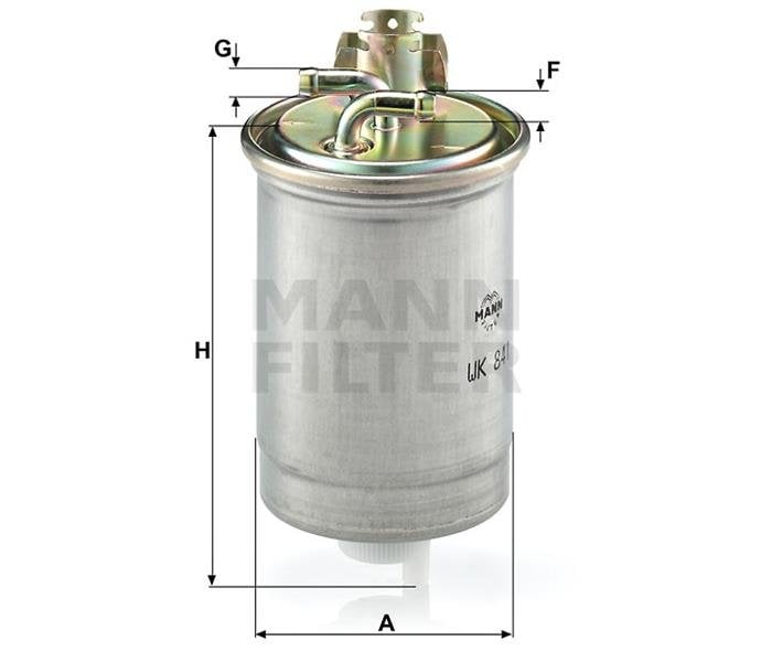 YAKIT FILTRESI (MAZOT) CADDY II 1,9 95 04 POLO III 1,9TDI 94 01