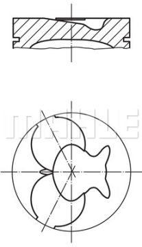 (x) (002PI00024100) MOTOR PİSTON+SEGMAN (STD) MERCEDES OM 601 VITO 108 SPRINTER 208 308 (89.00) (002PI0002410086)