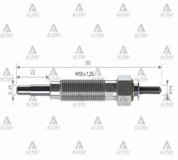 KIZDIRMA BUJİSİ (ISITMA) L-300  99-08 / L-200 / H-100 / PICKUP TD-25 / TD-27 / BMC 11V.