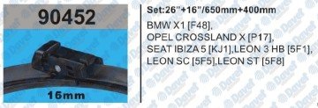 SILECEK SUPURGESI 650MM+400MM MUZ TIP SEAT LEON 3-IBIZA 5 - BMW X1 - OPEL CROSSLAND X