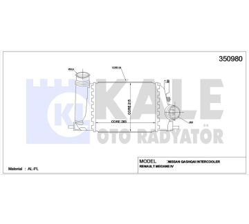 TURBO RADYATÖRÜ (INTERCOOLER) QASHQAI 14=> 1.5 DCI / X-TRAIL 15=> / KADJAR / SCENIC / MEGANE / TALISMAN
