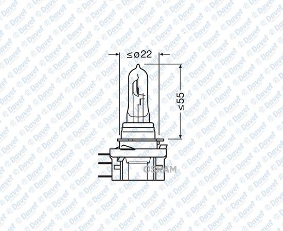 AMPUL 12V H15 15/55W ÇİFT TELLİ FAR VE SİS