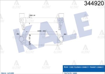 TURBO RADYATÖRÜ (INTERCOOLER) CONNECT 02-13 / 1.8 TDCI