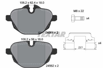 Fren Balatası Arka  F10-F10 Lci-F11-F11-F11 Lci-F18-F18 Lci-5G30-G31-6G32 Gt-7G11-G12-X3 F25-X4 F26
 Bm