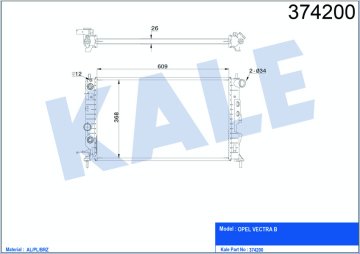 MOTOR SU RADYATORU VECTRA B 96>02×16XEL - Z16XE - X18XE - X20XEV
