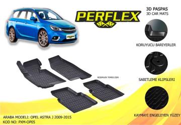 Perflex 3D X-Mat Havuzlu Paspas Çeşitleri Bej Opel Astra J 2010-2016 3D X-Mat 5 Pcs