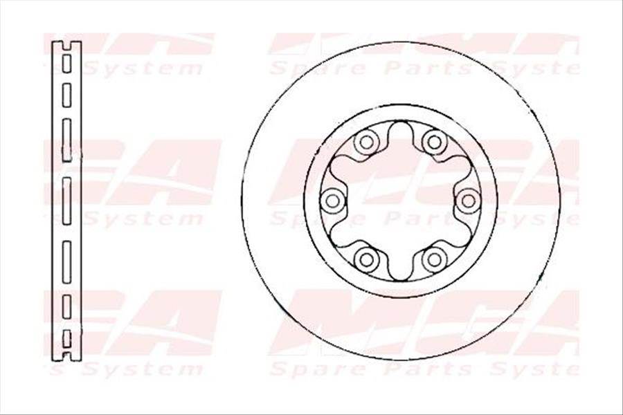 FREN DISK ON HAVA KANALLI 273,5-6 ( FORD: RANGER 4×4 98 - 02 / MAZDA: B2500 4×4 98-05  )
