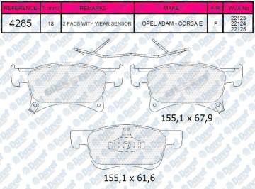 ON FREN BALATASI 15 JANT CORSA E 2015>
