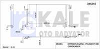 KLIMA RADYATORU P306 PARTNER XSARA XSARA II ZX BENZINLI