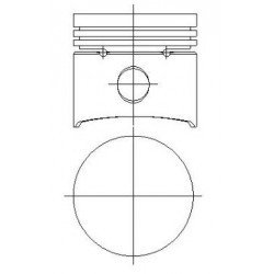 MOTOR PİSTON+SEGMAN R9-R12 1400 (76.00 ÇAP) STD