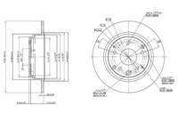 FREN DISK ARKA DUZ 282-5 ( HONDA: ACCORD 03 - 08 / HONDA: S2000 00 - )