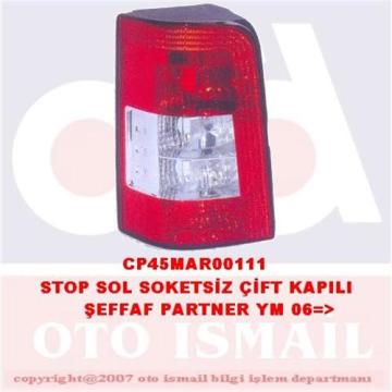 STOP LAMBASI SOL PARTNER YM. 06=> (ŞEFFAF) (ÇİFT KAPI) (DUYSUZ)