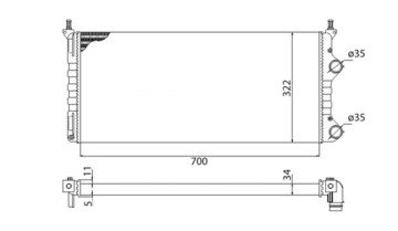 Motor Radyatoru Doblo 1,3 Jtd / 1,9 Jtd (730×305,4×38) 01>