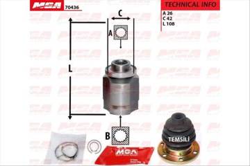 AKS KAFA IC SAG-(HYUNDAI: ACCENT 03>06 ''1.5 CRDI DIZEL ADMIRE'' )   (26×23×42)