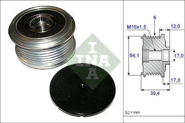 ALTERNATÖR KASNAĞI (RULMANLI) FIESTA V (01-10)-FUSION (02-05) 1.4 TDCI-MADA 2 1.4 CD 03=> (6 KANAL)