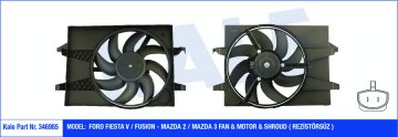 FAN MOTORU DAVLUMBAZLI FIESTA V 01>06 FUSION 01>12 1,6 16V MAZDA II MAZDA III