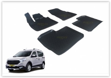 PASPAS 3D X-MAT HAVUZLU DACIA DOKKER 13=> (SİYAH)