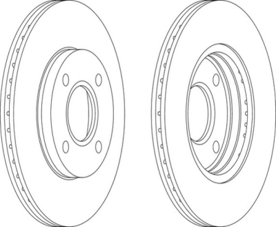 FREN DİSKİ ÖN (258MM)( FORD : FOCUS 98-02 - FİESTA 02- ) ( MAZDA 2 03- )