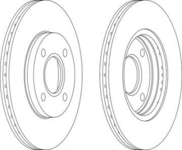 FREN DİSKİ ÖN (258MM)( FORD : FOCUS 98-02 - FİESTA 02- ) ( MAZDA 2 03- )