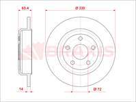 Fren Dıskı Arka Grand Cherokee Iv 11 > 17''