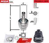 AKS KAFASI IC ( OPEL : CORSA C 1.3CDTI 1.7DTI 02-- )