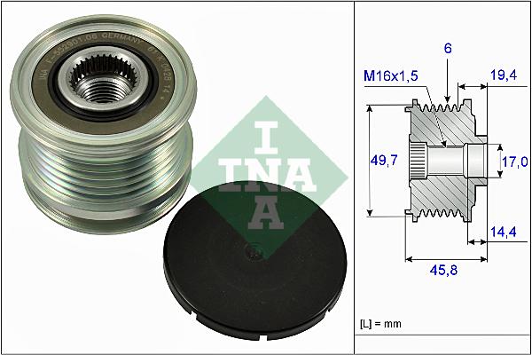 Alternator Kasnagı W204 07>14 W205 14>18 C218 11>17 W212 09>15 W222 13>17 Vıto W639 03> Vıano W639 03> Vıto W447 14> Sprınter 09>