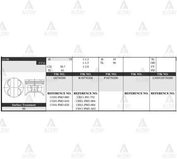 PİSTON TAKIM CIVIC 1.5L  88-91 / 75.50mm / D14B1 / PM3 / 0.50