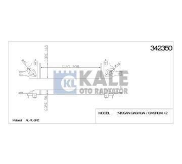 TURBO RADYATÖRÜ (INTERCOOLER) QASHQAI 07-13 / 1.5 -2.0 DCI