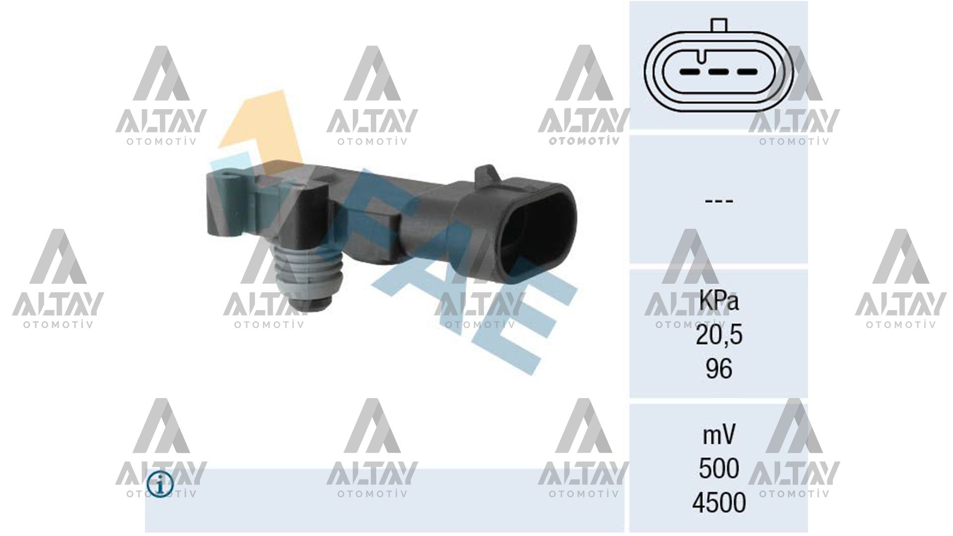 SENSÖR MAP ASTRA G / ASTRA H / CORSA C / VECTRA B / VECTRA C / ZAFIRA B / FRONTERA B 01-06 Z14XE-Z16XE-Z16XEP-X22SE-Y22SE