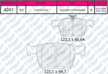FREN BALATASI ARKA WVA 25008 GOLF VII A3 1.2 1.4TFSI 1.6TDI 2.0TDI 12>