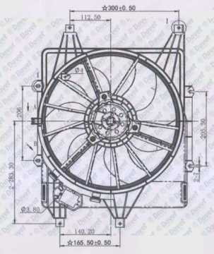 Fan Motoru Clıo Iı-Kangoo 97-> Megane I-Scenıc I 99-03 320W-380Mm