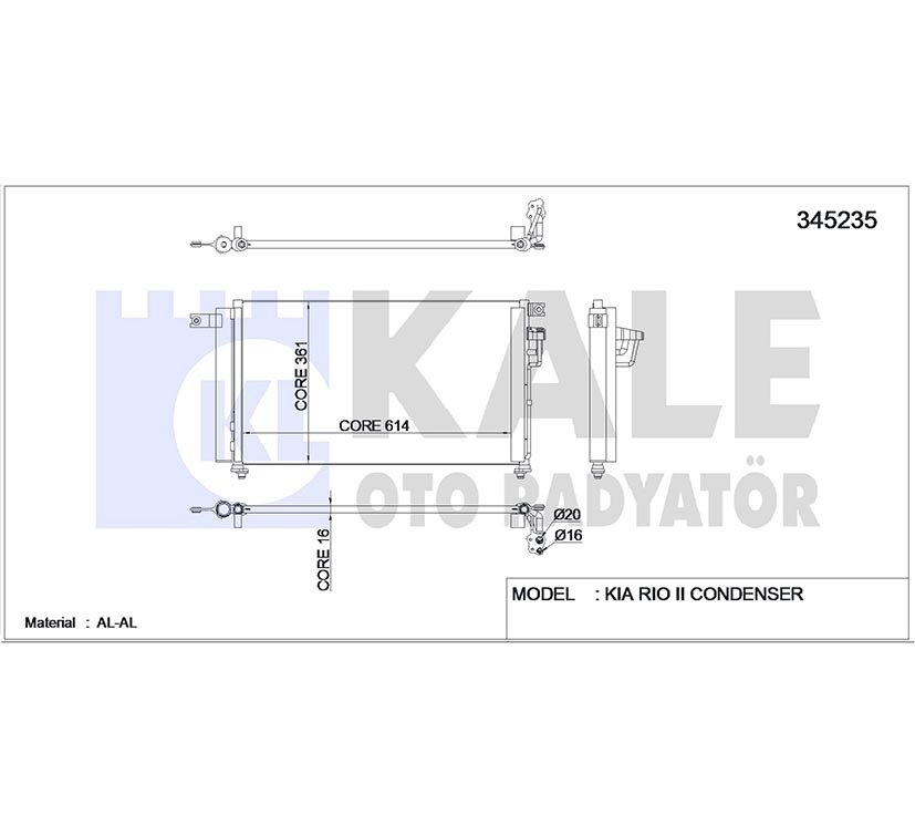 RADYATÖR KLİMA RIO 06-11 BENZİNLİ