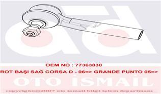 ROT BAŞI SAĞ CORSA D 1.0-1.2-1.4-1.3 D-1.7 D 07/06=>-GRANDE PUNTO 10/05=> (JTE1087)