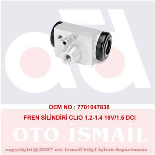 FREN SİLİNDİRİ LOGAN 1.5 2010>SANDERO 1.5DCI 1.6 MPI 10>CLIO II 1.2-1.2 16V (98-05)(17.46 mm)ABS'Lİ (17.46 mmx32.5 mm x 48.4 mm)